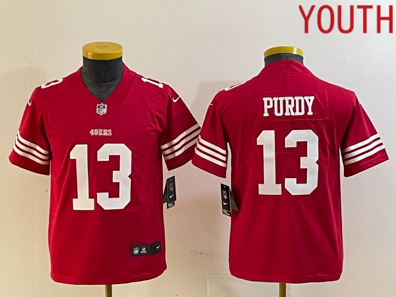 Youth San Francisco 49ers #13 Purdy Red 2023 Nike Vapor Limited NFL Jersey->youth nfl jersey->Youth Jersey